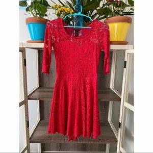 3/4 Sleeve Mini Lace Dress